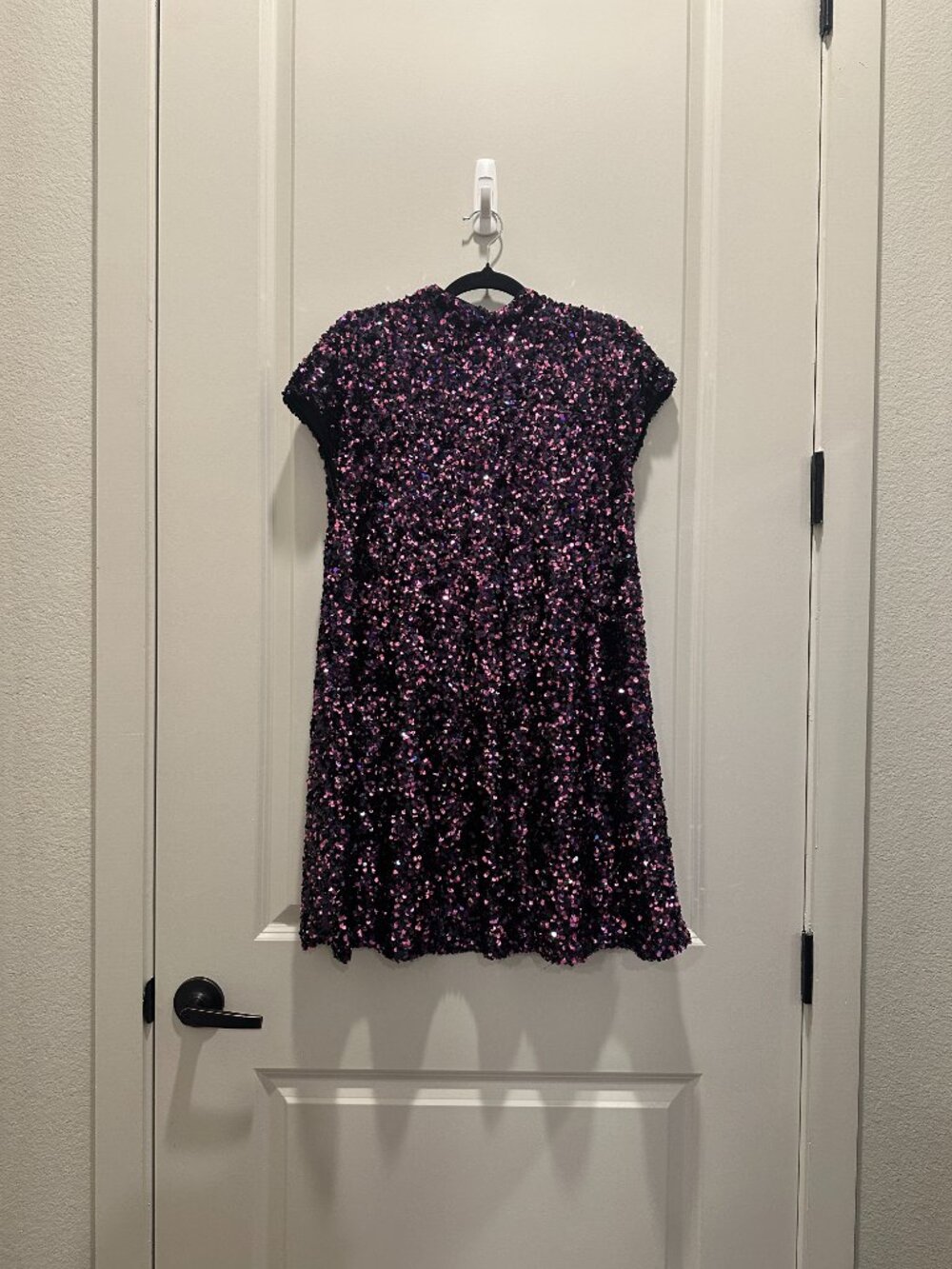 Zara Sequin Mock Neck Dress - Size XS